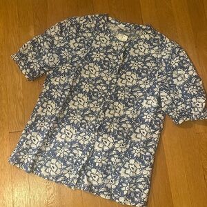 JCrew Ruffle-Trim Floral Top (Sz XS)